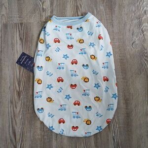 iChoue Pug 100% Breathable Cotton Striped T Shirts Summer Cooling Vest Sz L